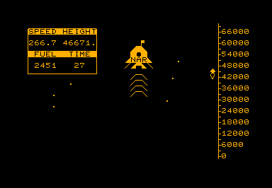 Lunar Lander (CC) game screenshot for Commodore PET